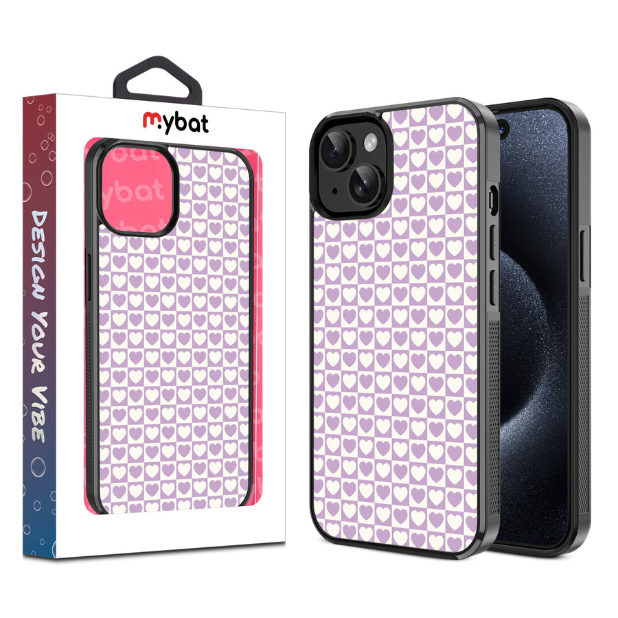MyBat Design Lab Series Case for Apple iPhone 17e / 16e / 14 / 13 - Heart Grid