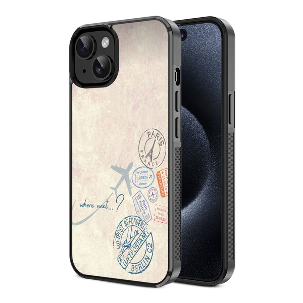 MyBat Design Lab Series Case for Apple iPhone 17e / 16e / 14 / 13 - Passport Stamps - MIP14CSLESM371-2.jpg