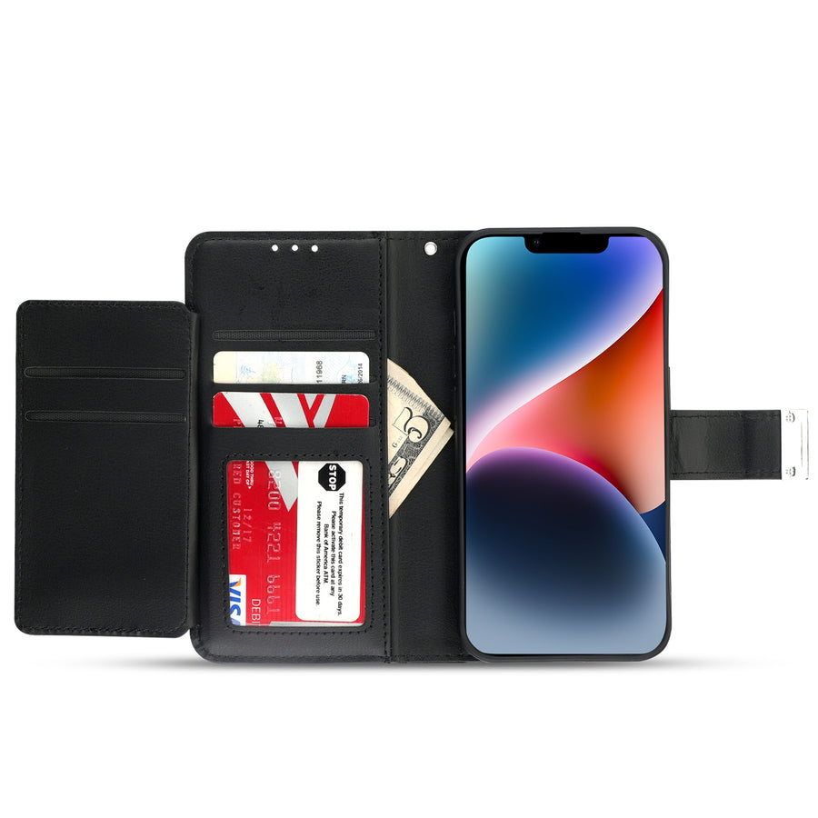 MyBat MyJacket Wallet Xtra Series for Apple iPhone 14 Plus - Black / Black - MIP14MPCMJG031-3.jpg