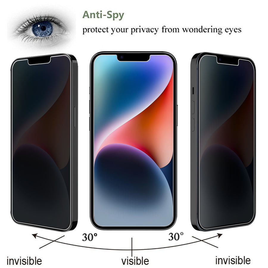 MyBat Privacy Tempered Glass Screen Protector (2.5D) for Apple iPhone 14 Plus / 13 Pro Max - Black - MIP14MSC67-3.jpg
