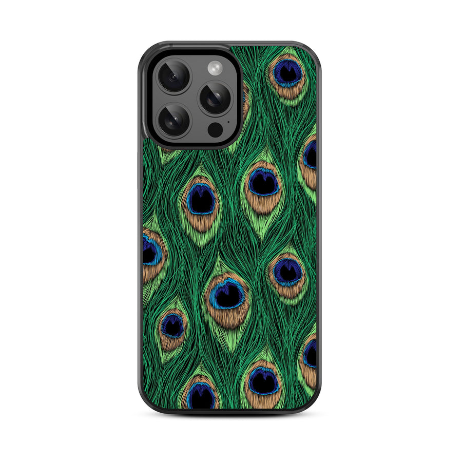 MyBat Design Lab Series Case for Apple iPhone 14 Pro (6.1) - Peacock Feathers - MIP14PCSLESM018-3.jpg