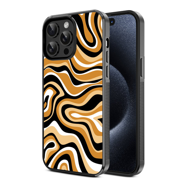 MyBat Design Lab Series Case for Apple iPhone 14 Pro (6.1) - Groovy Golden Swirls - MIP14PCSLESM093-2.jpg