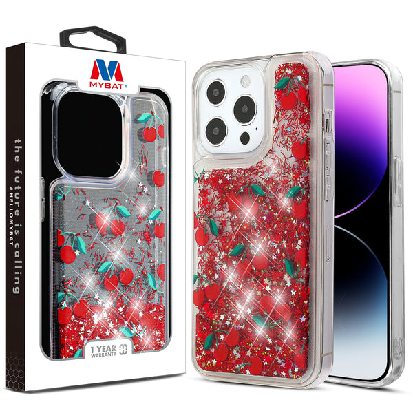 MyBat Quicksand Glitter Hybrid Protector Cover for Apple iPhone 14 Pro Max - Cherry - MIP14PMCSGTMM023.JPG