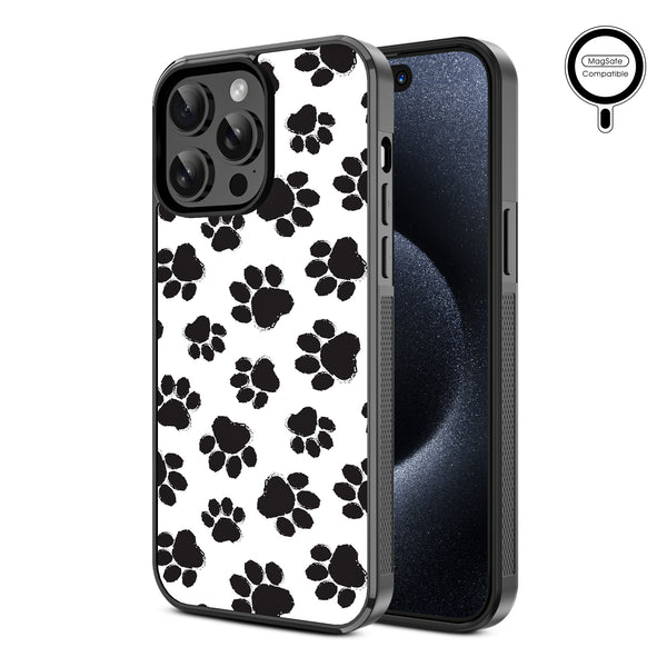 MyBat Design Lab Series MagSafe Case for Apple iPhone 14 Pro Max (6.7) - Black Paw Prints - MIP14PMCSLESMSM002-2.jpg