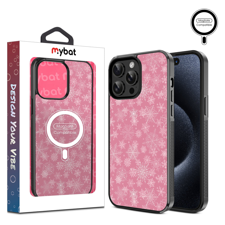 MyBat Design Lab Series MagSafe Case for Apple iPhone 14 Pro Max (6.7) - Pink Snowflakes - MIP14PMCSLESMSM282-1.jpg