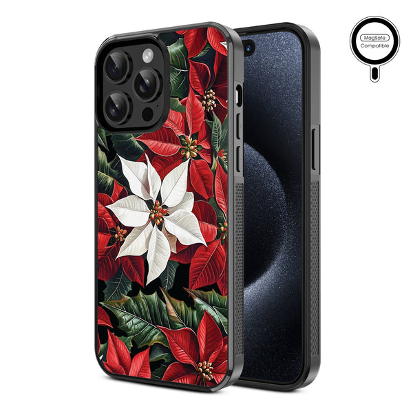 MyBat Design Lab Series MagSafe Case for Apple iPhone 14 Pro Max (6.7) - Christmas Poinsettias - MIP14PMCSLESMSM301-2.jpg