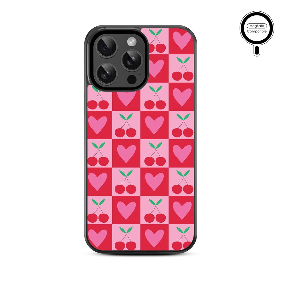 MyBat Design Lab Series MagSafe Case for Apple iPhone 14 Pro Max (6.7) - Cherry Hearts