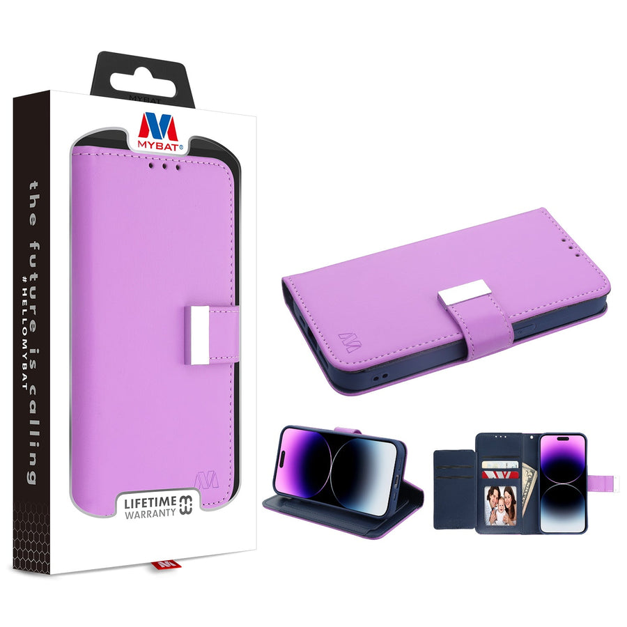 MyBat MyJacket Wallet Xtra Series for Apple iPhone 14 Pro Max - Purple / Dark Blue
