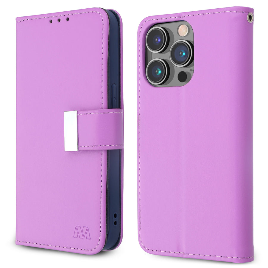 MyBat MyJacket Wallet Xtra Series for Apple iPhone 14 Pro Max - Purple / Dark Blue - MIP14PMPCMJG034-6.jpg