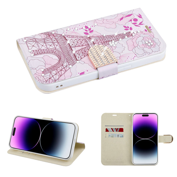 MyBat MyJacket Wallet Diamond Series for Apple iPhone 14 Pro - Eiffel Tower - MIP14PPCMJD104-2.jpg