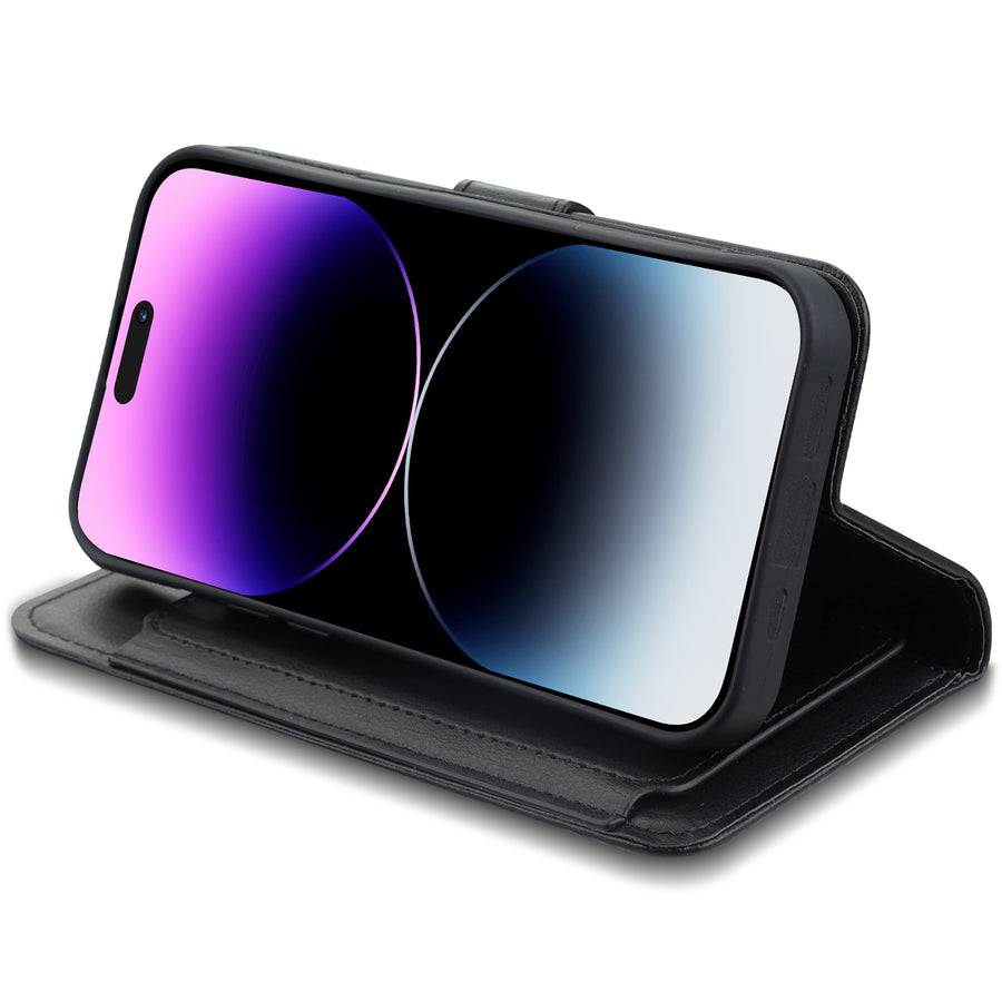 MyBat MyJacket Wallet Xtra Series for Apple iPhone 14 Pro - Black / Black - MIP14PPCMJG031-4.jpg