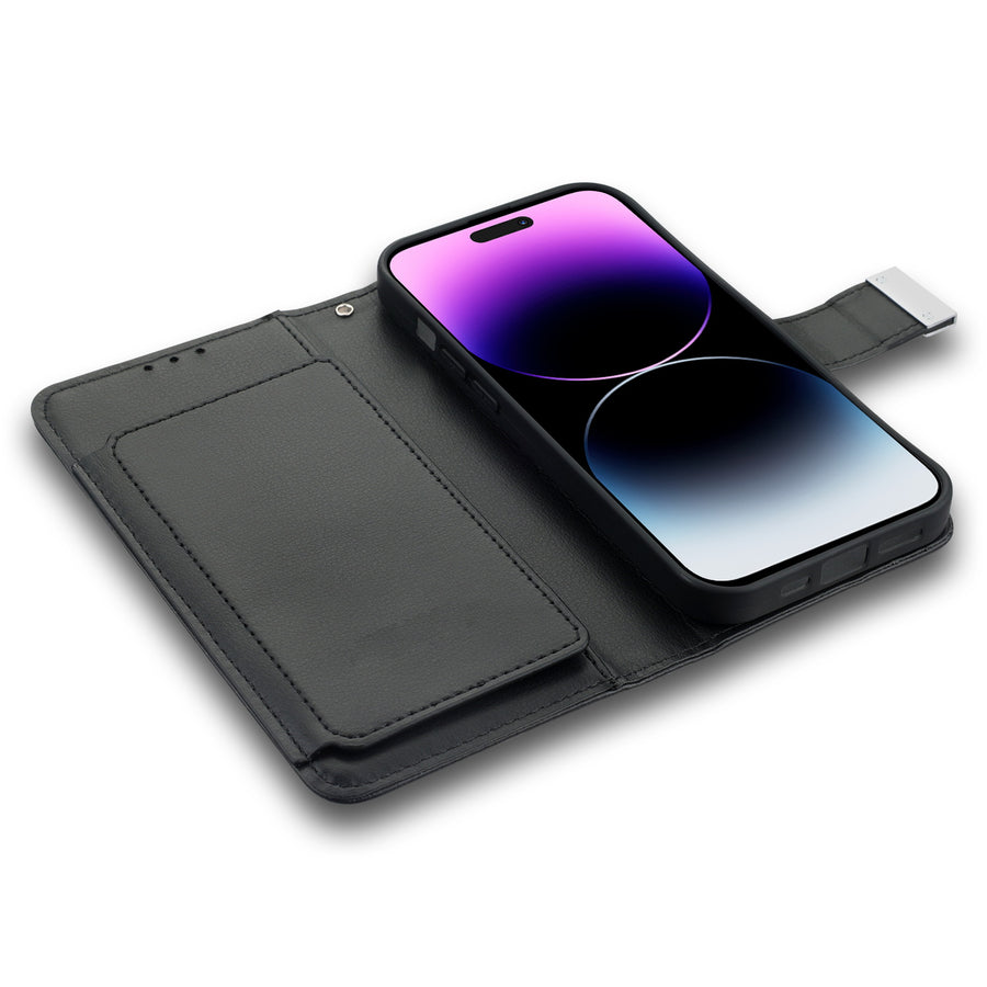 MyBat MyJacket Wallet Xtra Series for Apple iPhone 14 Pro - Black / Black - MIP14PPCMJG031-5.jpg