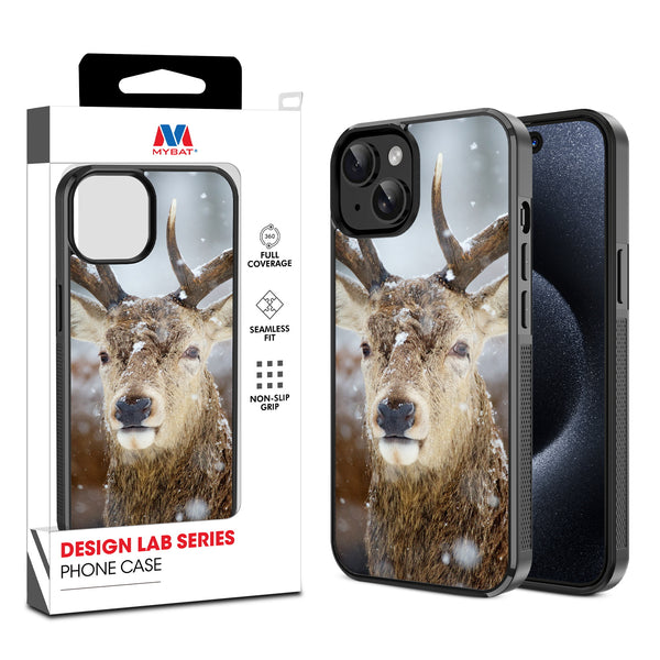 MyBat Design Lab Series Case for Apple iPhone 15 (6.1) - Deer in Winter - MIP15CSLESM024-1.jpg