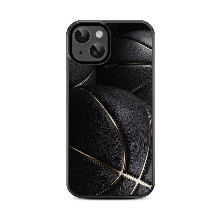 MyBat Design Lab Series Case for Apple iPhone 15 (6.1) - Black Basketballs