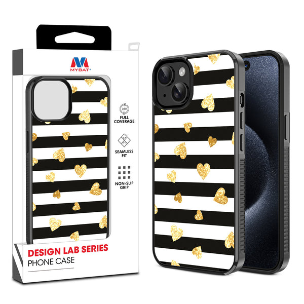 MyBat Design Lab Series Case for Apple iPhone 15 (6.1) - Heart of Gold - MIP15CSLESM166-1.jpg