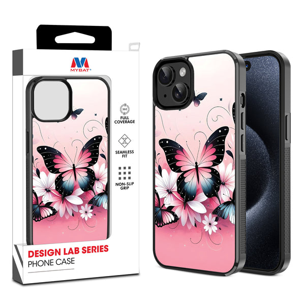 MyBat Design Lab Series Case for Apple iPhone 15 (6.1) - Butterfly Bouquet - MIP15CSLESM184-1.jpg