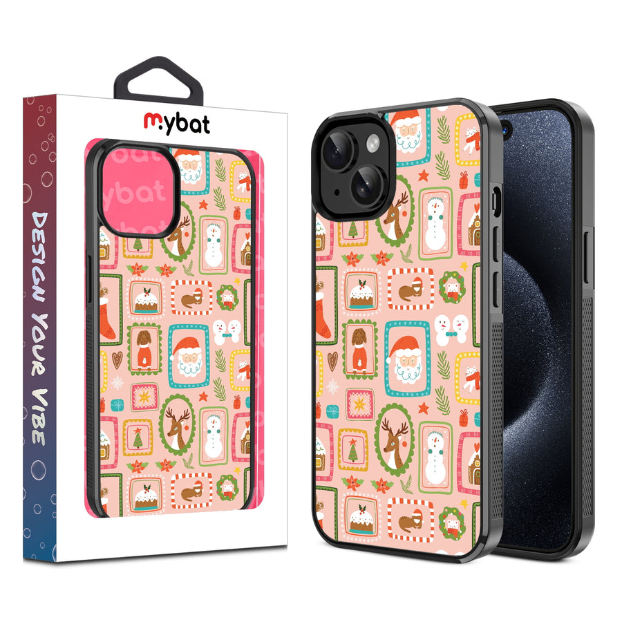 MyBat Design Lab Series Case for Apple iPhone 15 (6.1) - Holiday Stamps - MIP15CSLESM297-1.jpg