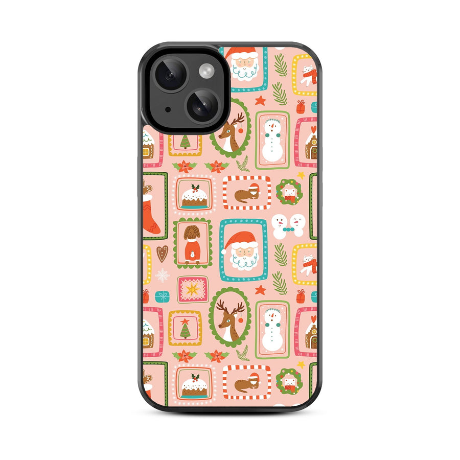MyBat Design Lab Series Case for Apple iPhone 15 (6.1) - Holiday Stamps