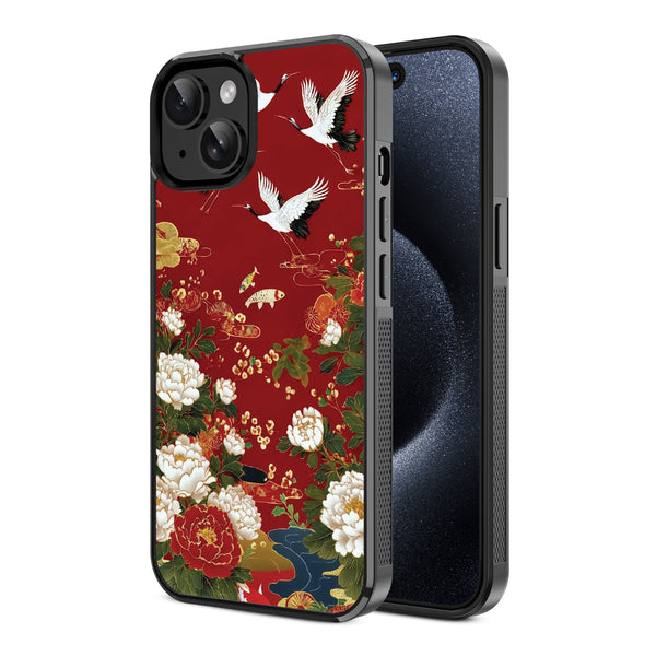 MyBat Design Lab Series Case for Apple iPhone 15 (6.1) - Crane and Koi Fish - MIP15CSLESM391-2.jpg