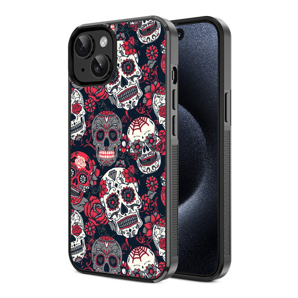 MyBat Design Lab Series Case for Apple iPhone 15 (6.1) - Sugar Rose Skulls - MIP15CSLESM418-2.jpg