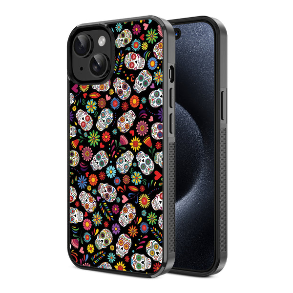 MyBat Design Lab Series Case for Apple iPhone 15 (6.1) - Fiesta Skulls - MIP15CSLESM421-2.jpg