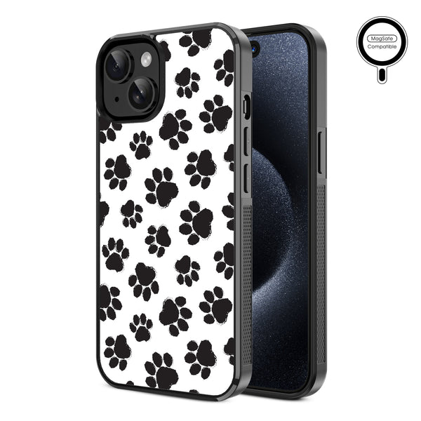 MyBat Design Lab Series MagSafe Case for Apple iPhone 15 (6.1) - Black Paw Prints - MIP15CSLESMSM002-2.jpg