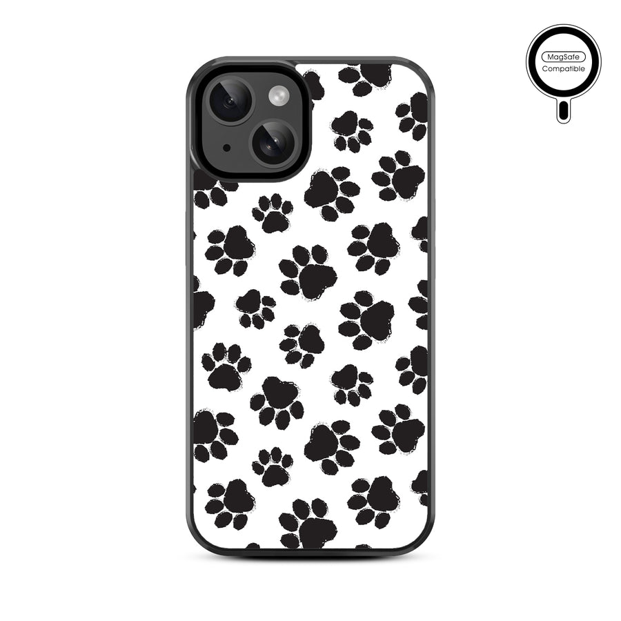 MyBat Design Lab Series MagSafe Case for Apple iPhone 15 (6.1) - Black Paw Prints - MIP15CSLESMSM002-3.jpg