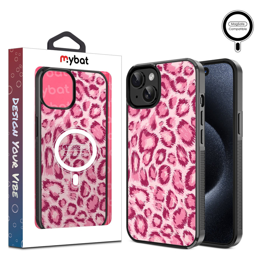 MyBat Design Lab Series MagSafe Case for Apple iPhone 15 (6.1) - Pink Leopard Print