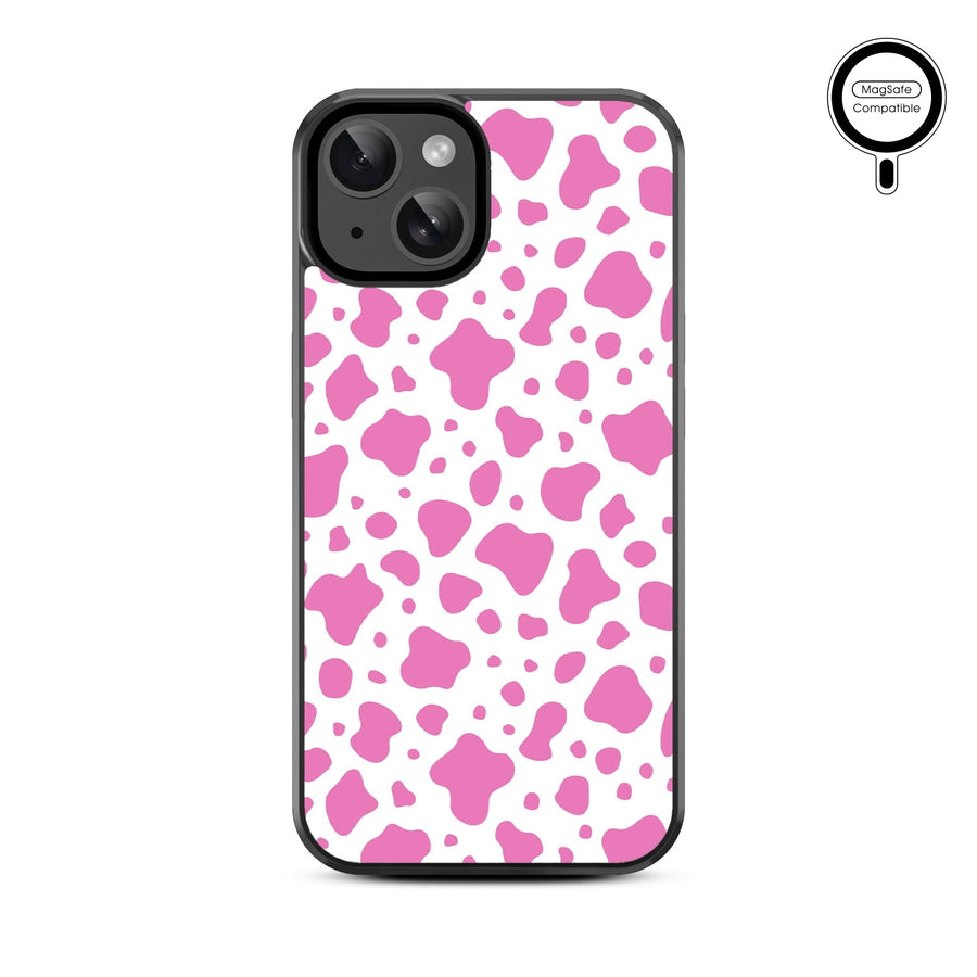 MyBat Design Lab Series MagSafe Case for Apple iPhone 15 (6.1) - Pink Cow Print