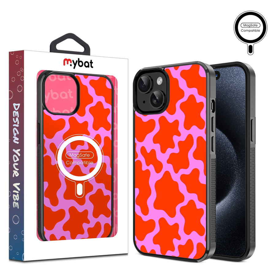 MyBat Design Lab Series MagSafe Case for Apple iPhone 15 (6.1) - Pink Retro Splashes
