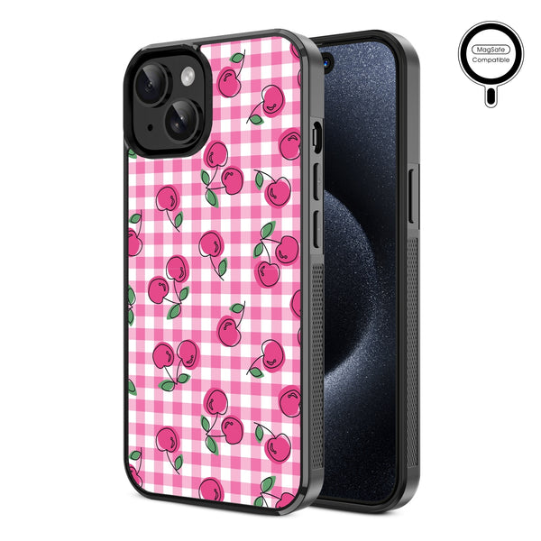 MyBat Design Lab Series MagSafe Case for Apple iPhone 15 (6.1) - Pink Cherries - MIP15CSLESMSM100-2.jpg