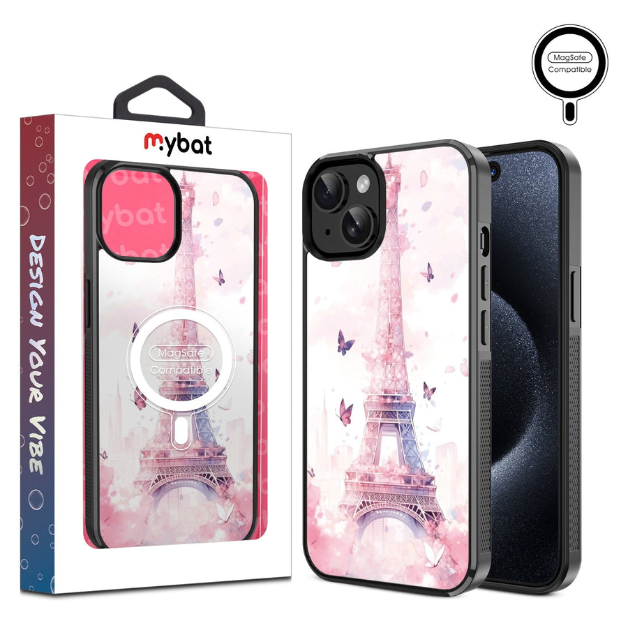 MyBat Design Lab Series MagSafe Case for Apple iPhone 15 (6.1) - Parisian Butterflies