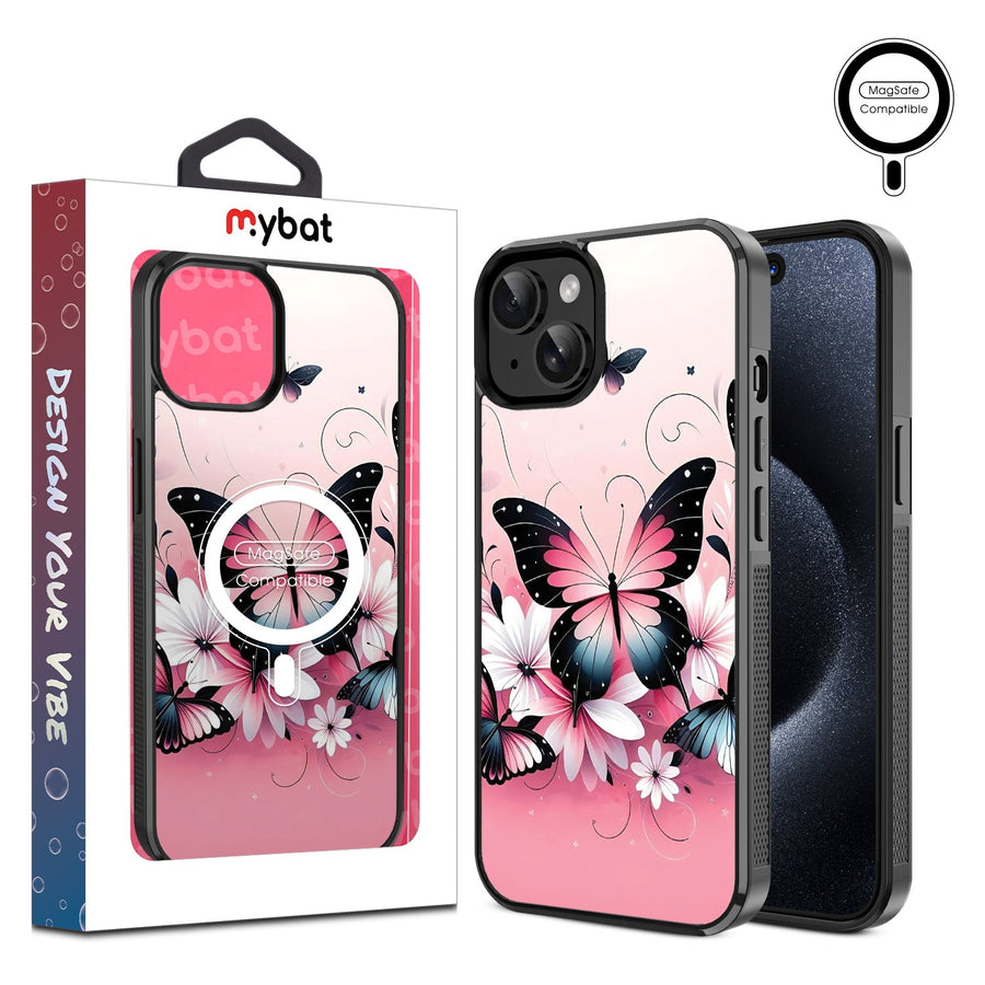 MyBat Design Lab Series MagSafe Case for Apple iPhone 15 (6.1) - Butterfly Bouquet