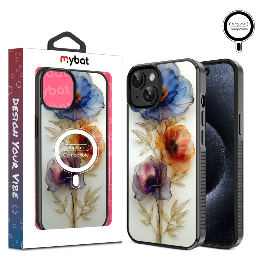MyBat Design Lab Series MagSafe Case for Apple iPhone 15 (6.1) - Pressed Flowers