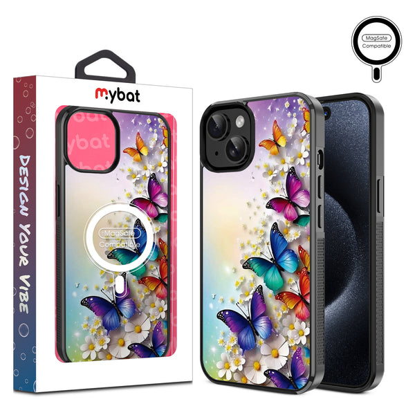 MyBat Design Lab Series MagSafe Case for Apple iPhone 15 (6.1) - Rainbow Butterflies - MIP15CSLESMSM187-1.jpg