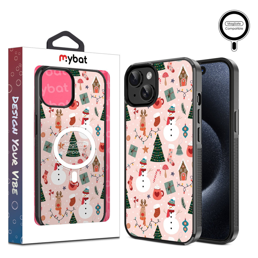 MyBat Design Lab Series MagSafe Case for Apple iPhone 15 (6.1) - Holly Jolly Time