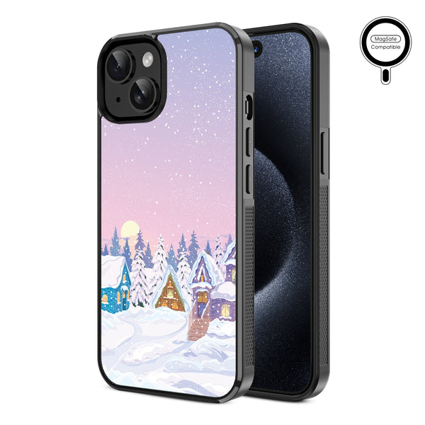 MyBat Design Lab Series MagSafe Case for Apple iPhone 15 (6.1) - Snow Globe Village - MIP15CSLESMSM304-2.jpg