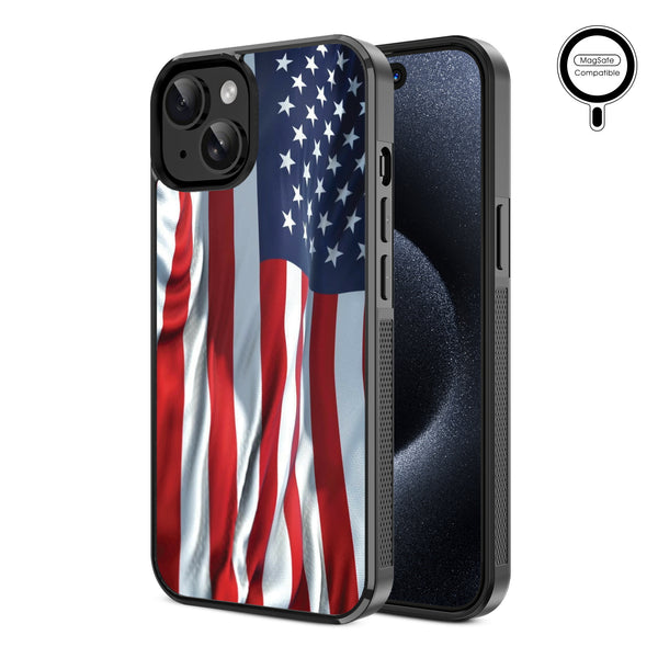 MyBat Design Lab Series MagSafe Case for Apple iPhone 15 (6.1) - Waving USA FLag - MIP15CSLESMSM367-2.jpg