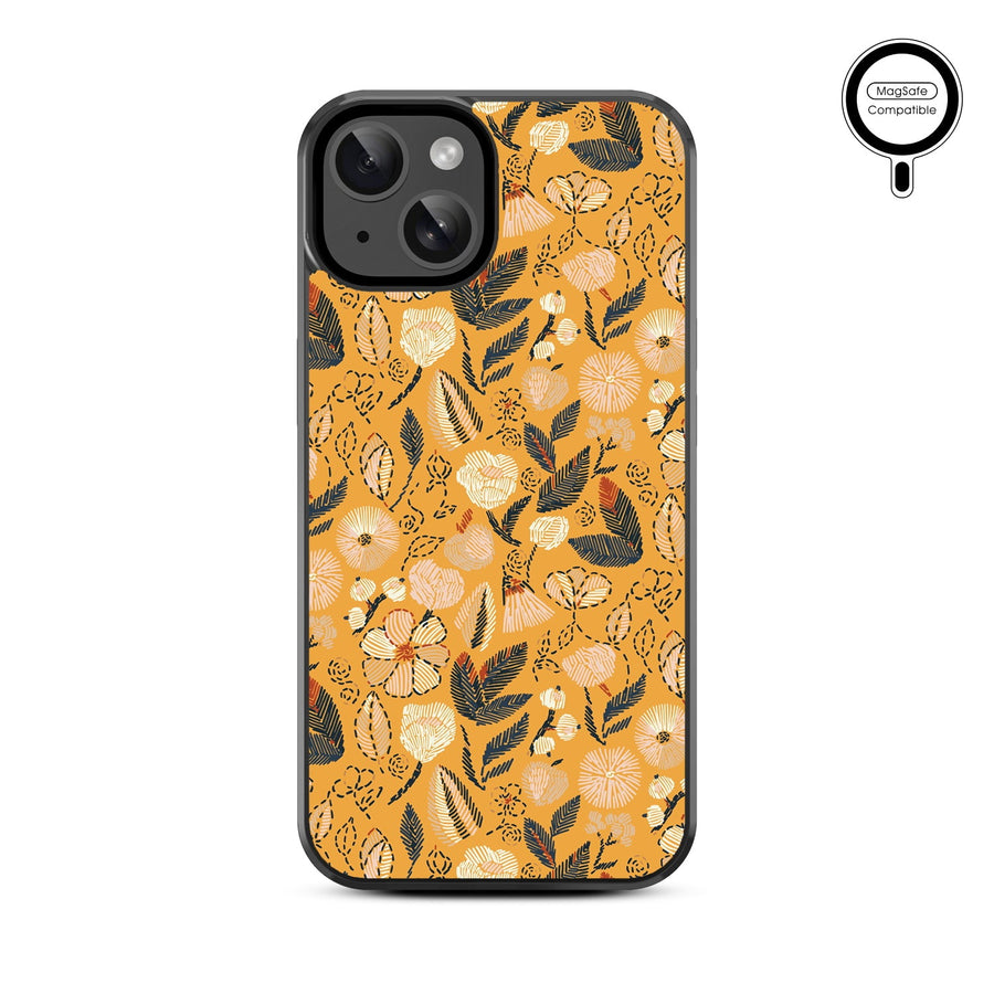 MyBat Design Lab Series MagSafe Case for Apple iPhone 15 (6.1) - Floral Stitch