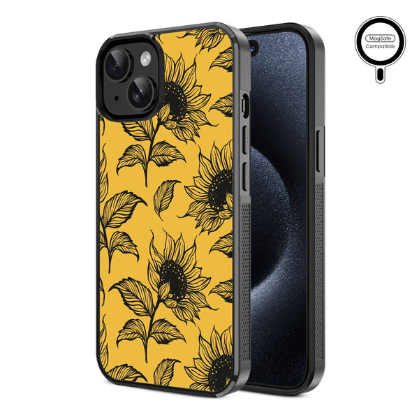 MyBat Design Lab Series MagSafe Case for Apple iPhone 15 (6.1) - Golden Sunflowers - MIP15CSLESMSM444-2.jpg