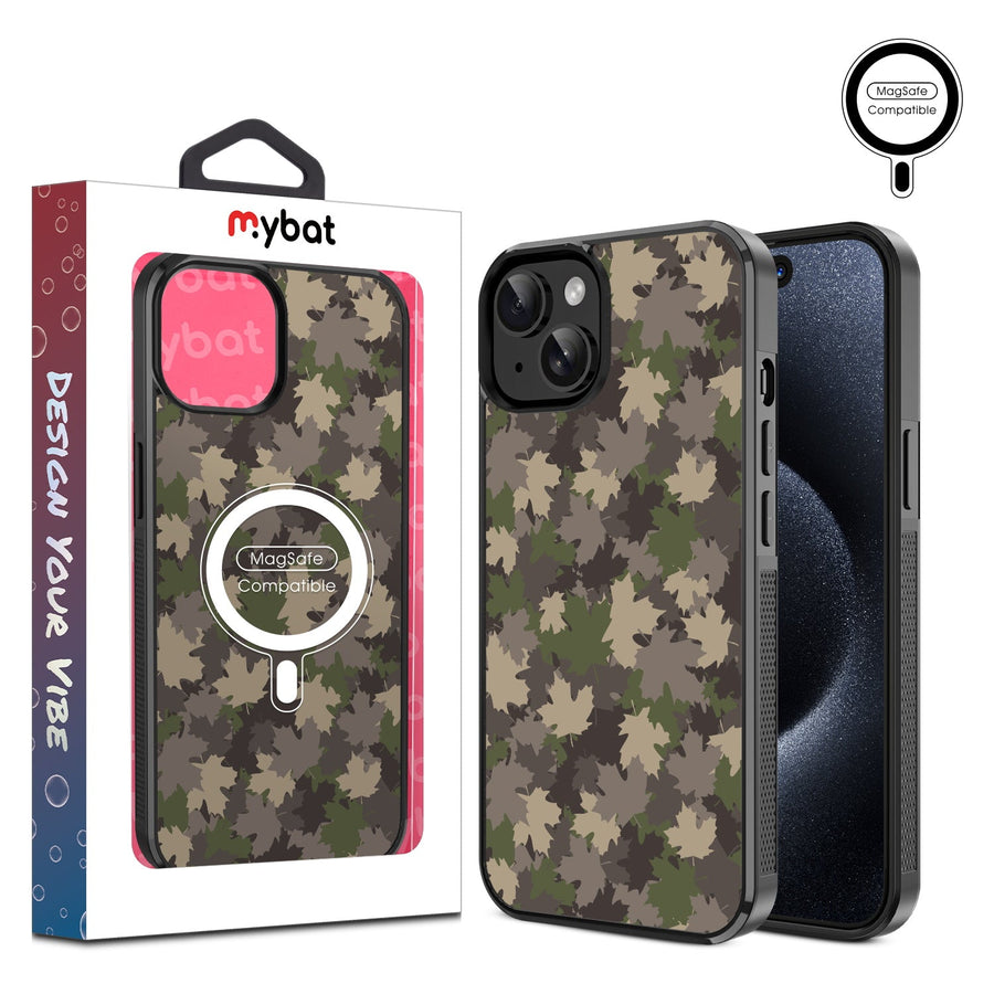 MyBat Design Lab Series MagSafe Case for Apple iPhone 15 (6.1) - Leaf Camo
