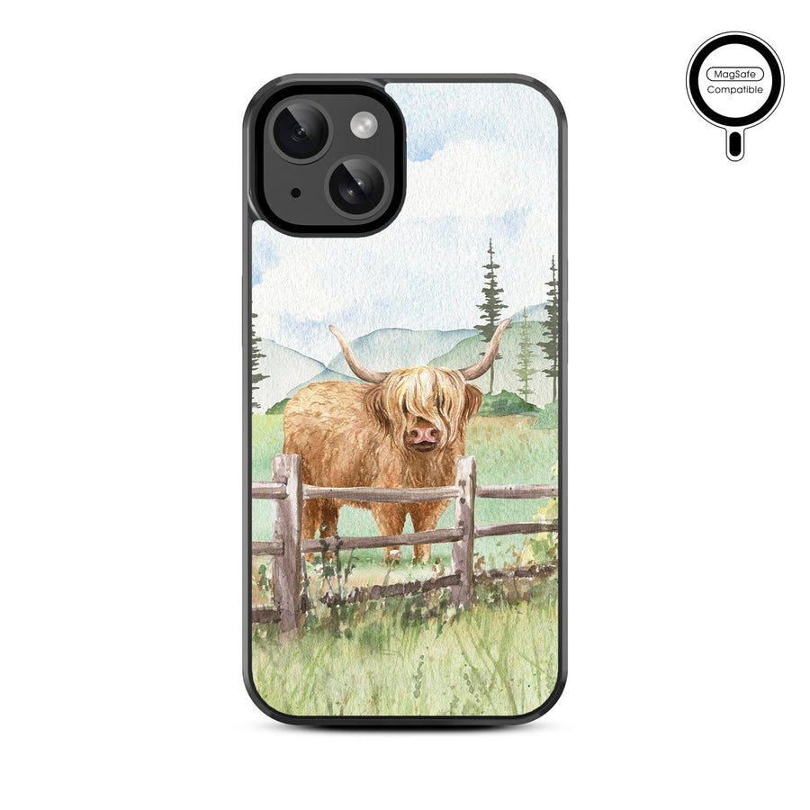 MyBat Design Lab Series MagSafe Case for Apple iPhone 15 - Highland Cow