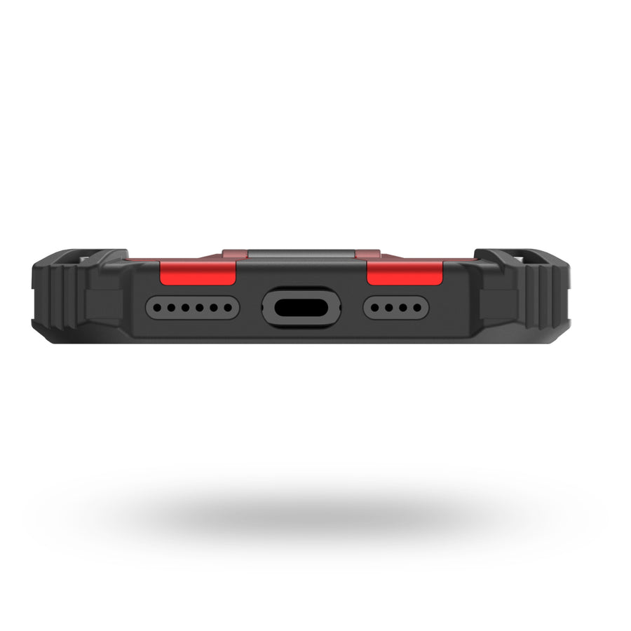 MyBat Sturdy Hybrid Protector Cover (with Stand) for Apple iPhone 15 Plus - Red / Black - MIP15MCSFSSS003-6.jpg