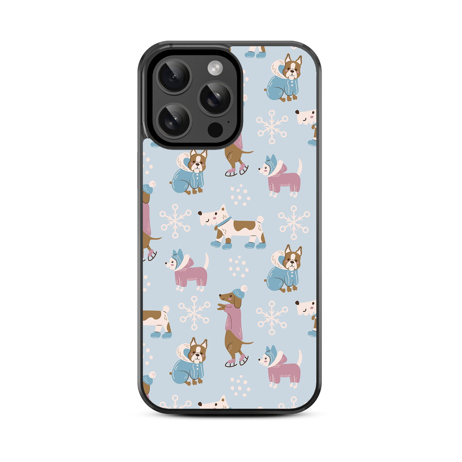 MyBat Design Lab Series Case for Apple iPhone 15 Pro (6.1) - Puppy Snow Play - MIP15PCSLESM299-3.jpg
