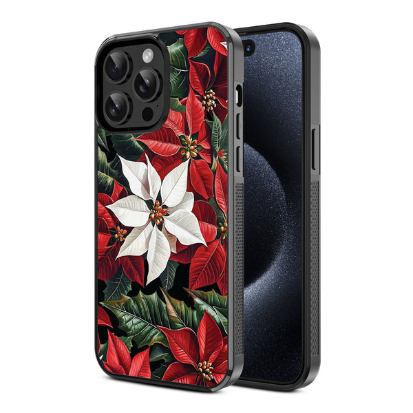 MyBat Design Lab Series Case for Apple iPhone 15 Pro (6.1) - Christmas Poinsettias - MIP15PCSLESM301-2.jpg