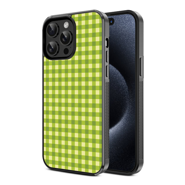 MyBat Design Lab Series Case for Apple iPhone 15 Pro - Green Gingham - MIP15PCSLESM476-2.jpg