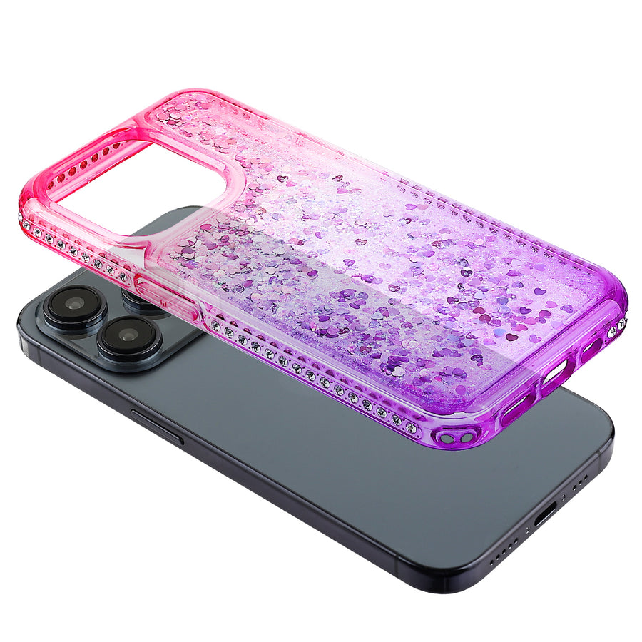 MyBat Quicksand Glitter with Diamonds Protector Cover for Apple iPhone 15 Pro Max - Purple / Pink Gradient - MIP15PMCSGTMM202-7.jpg