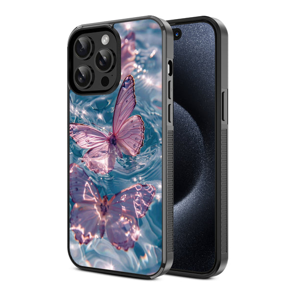 MyBat Design Lab Series Case for Apple iPhone 15 Pro Max (6.7) - Floating Butterflies - MIP15PMCSLESM180-2.jpg
