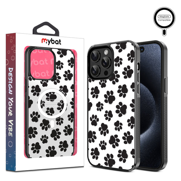 MyBat Design Lab Series MagSafe Case for Apple iPhone 15 Pro Max (6.7) - Black Paw Prints - MIP15PMCSLESMSM002-1.jpg