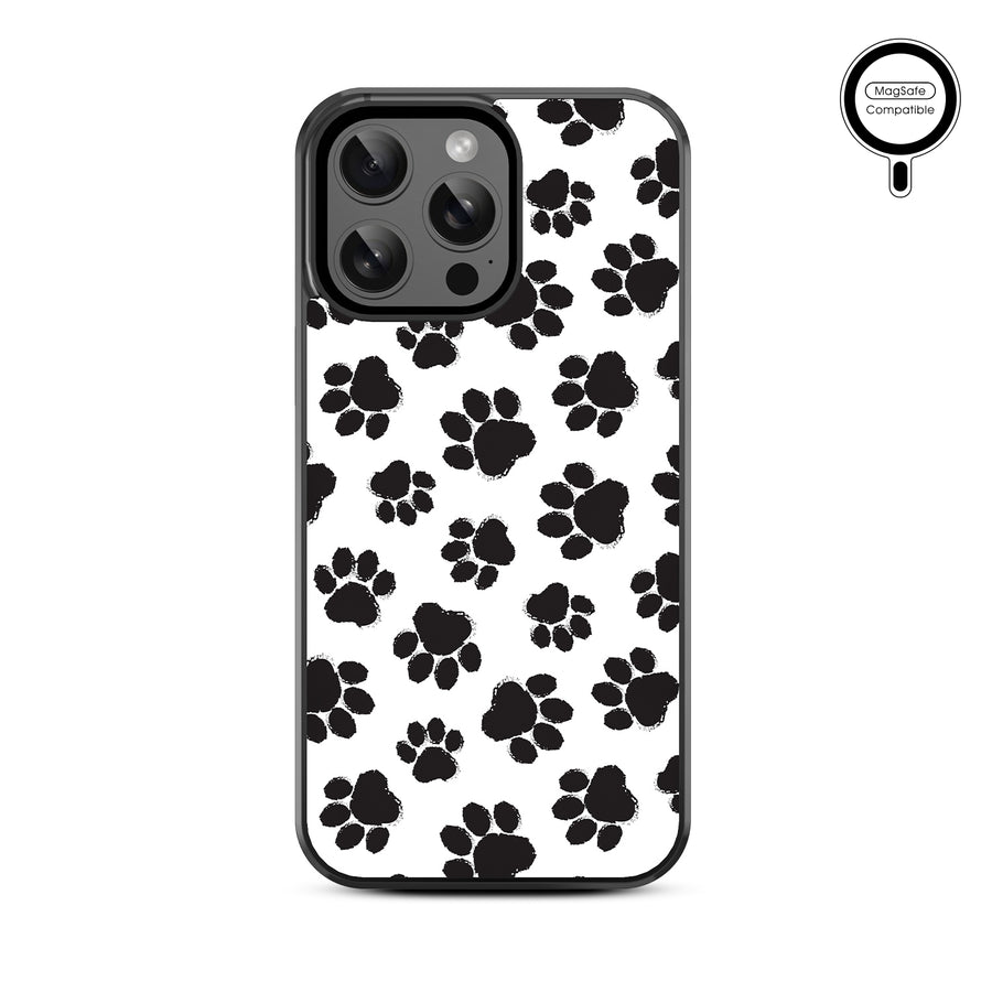 MyBat Design Lab Series MagSafe Case for Apple iPhone 15 Pro Max (6.7) - Black Paw Prints - MIP15PMCSLESMSM002-3.jpg
